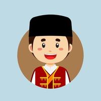 avatar de un montenegrinos personaje vector