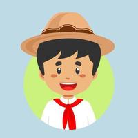 avatar de un mexicano personaje vector