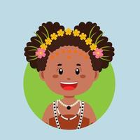 Avatar of a Papua New Guinea Character vector