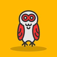 Snowy Owl Vector Icon Design