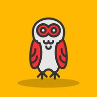 Snowy Owl Vector Icon Design