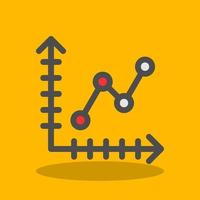 Line Graph Vector Icon Design