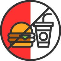 sin diseño de icono de vector de comida