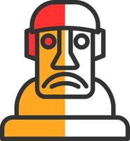 diseño de icono de vector moai