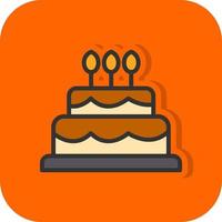 Birthday Cake Vector Icon Design