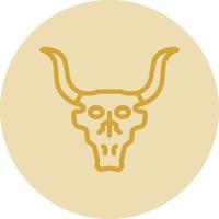 Bull Skull Vector Icon Design