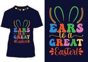 Happy Easter Day T-shirt  Design vector