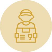 Delivery Man Vector Icon Design