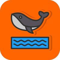 Whale Vector Icon Design