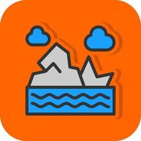 Glacier Vector Icon Design