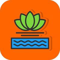 Water Lily Vector Icon Design