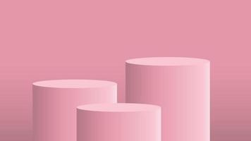 Abstract pink vector background for product branding. Mock up scene with empty space minimal style.