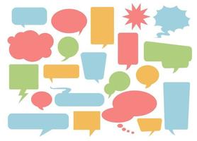 Collection of colorful speech bubbles vector design