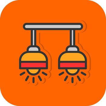 diseño de icono de vector de lámpara de techo