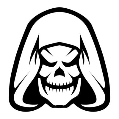 Grim Reaper Vector black and white illustration