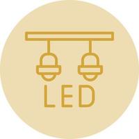 Led Lamp Vector Icon Design