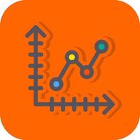 Line Graph Vector Icon Design