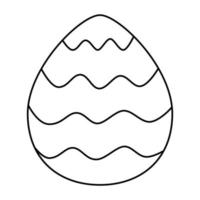 Easter egg line icon. vector