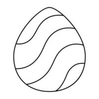 Pascua de Resurrección huevo línea icono. vector