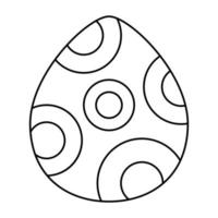 Easter egg line icon. vector