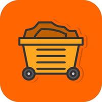 Mining Cart Vector Icon Design