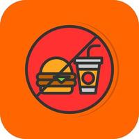 sin diseño de icono de vector de comida