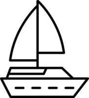 icono de vector de barco