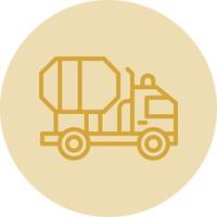 Cement Truck Vector Icon Design