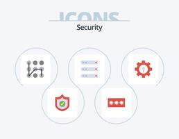 Security Flat Icon Pack 5 Icon Design. keyhole. network. pattern. hosting. database vector