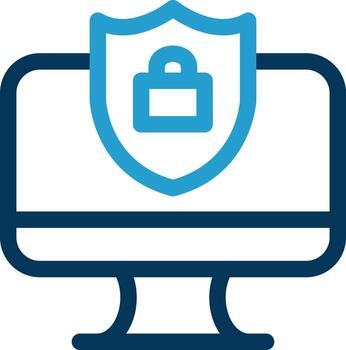 diseño de icono de vector de computadora segura