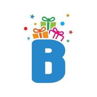 Initial B Gift Logo vector