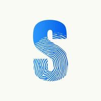 Initial S Finger Print Logo vector