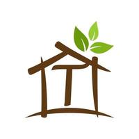 Initial T Home Garden Logo vector