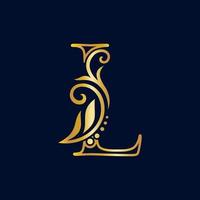 Luxury Initial Line L vector