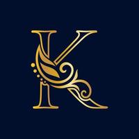 Luxury Initial Line K vector