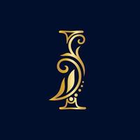 Luxury Initial Line I vector