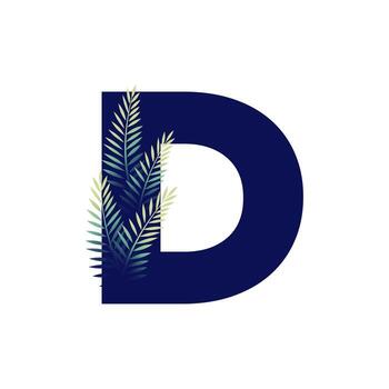 logotipo inicial de la hoja d vector