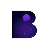 Initial B Space Logo vector