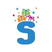 Initial S Gift Logo vector