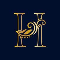 Luxury Initial Line H vector