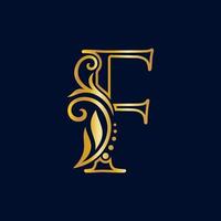 Luxury Initial Line F vector