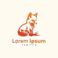 Gradient abstract fox logo design. Modern animal mascot fox logo template. vector