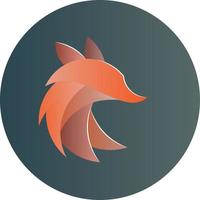 Fox head logo. Vector design illustration