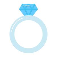 Diamond ring vector design isolated on white background