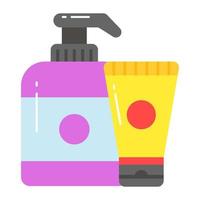 Cream and sanitizer vector icon in modern style, editable design