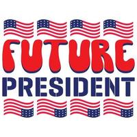 Future President retro design vector