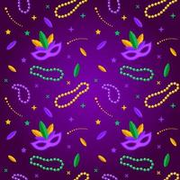 Mardi gras seamless pattern with carnaval mask vector