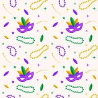 Mardi gras seamless pattern with carnaval mask vector