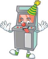 Arcade game machine icon design vector