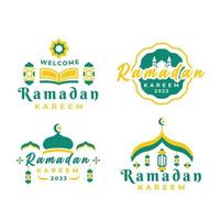 collection of Ramadan badges in vector format